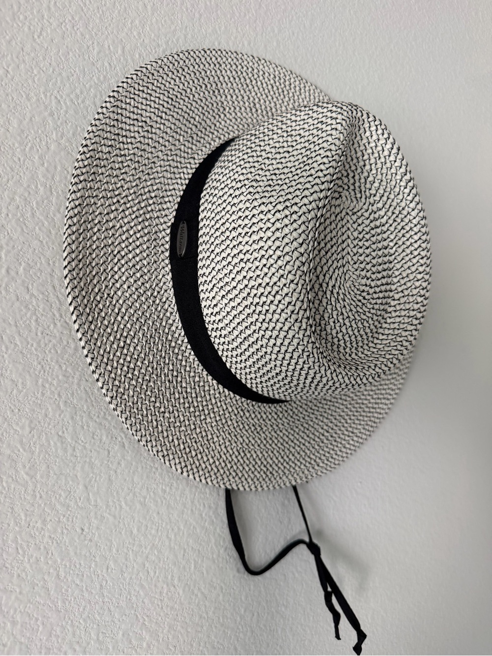 Wallaroo Charlie Wide Brim Fedora Sun Hat Packable Ivory Black Boho Resort Vacay - Picture 3 of 11
